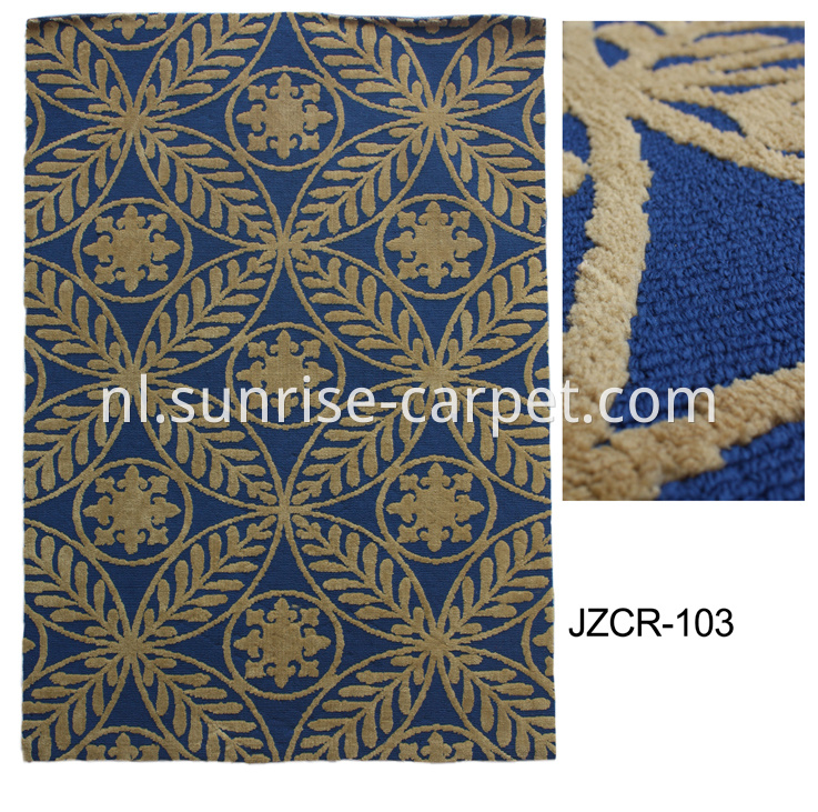 Microfiber with loop rug with classic Design 